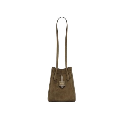 FENDI ORIGAMI MINI LEATHER GREEN 8BS083AS79F1PPT (19*15*15cm)